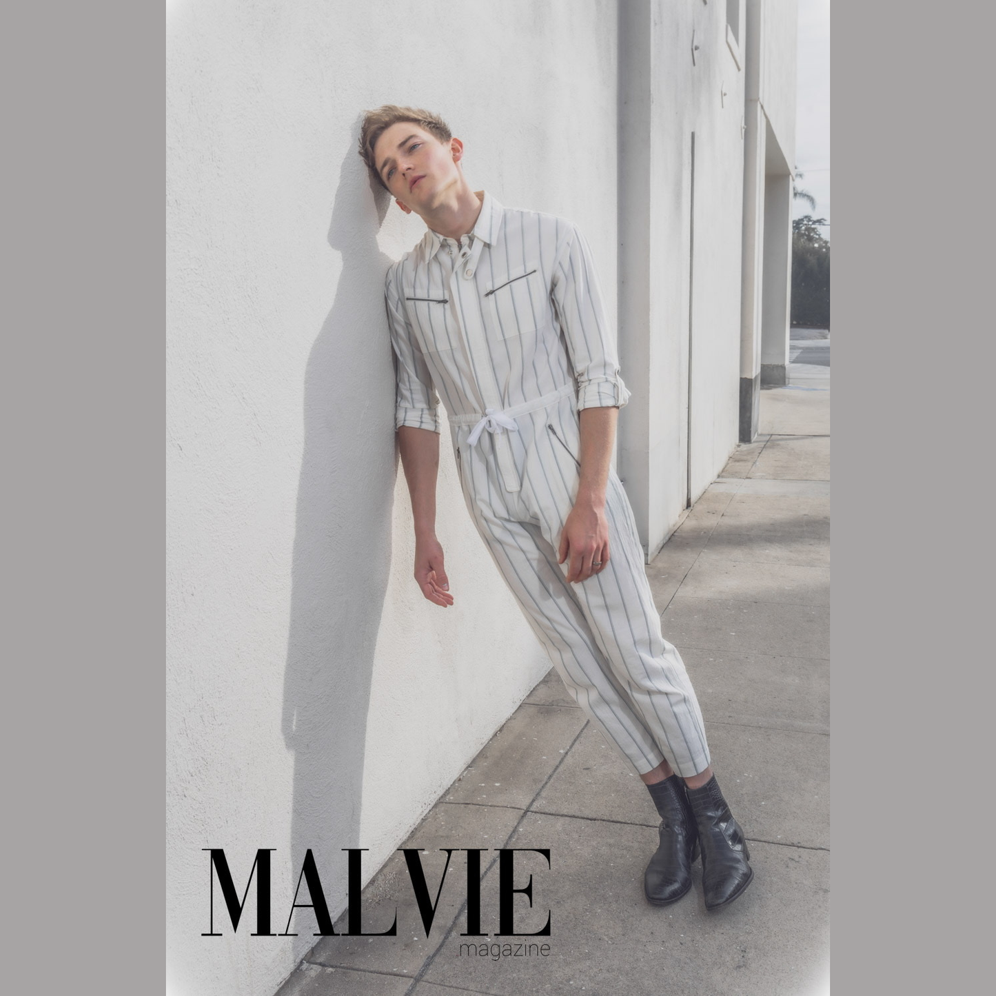 Nish Niche Sky White Jumpsuit in French Fashion Pub MALVIE
